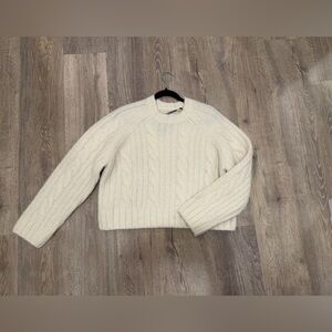 Cozy Cream Cable Knit Turtleneck Sweater